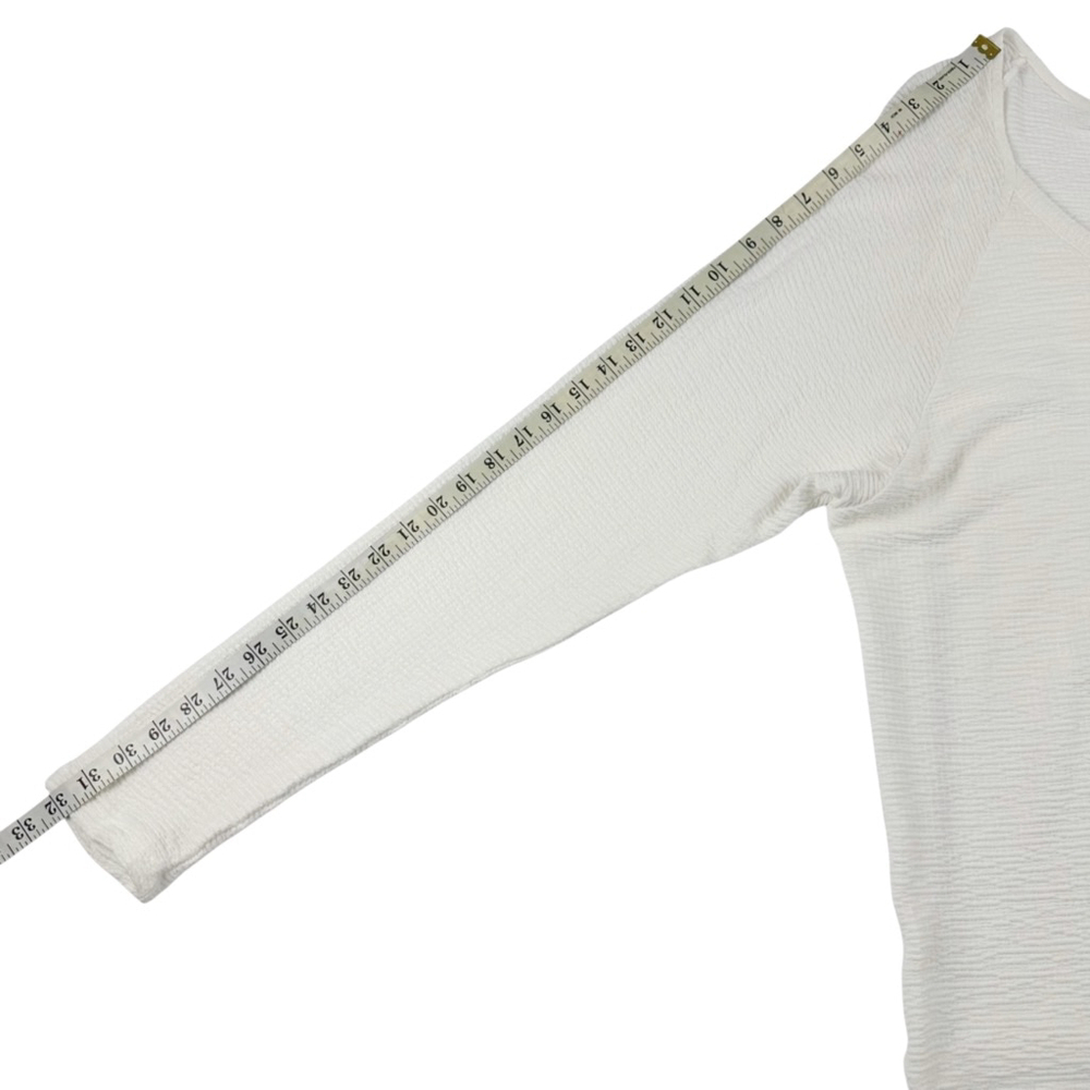 NWT Women's Anthropologie Basic V Neck Long Sleeve Blouse, Size XL, Ivory - Picture 5 of 8